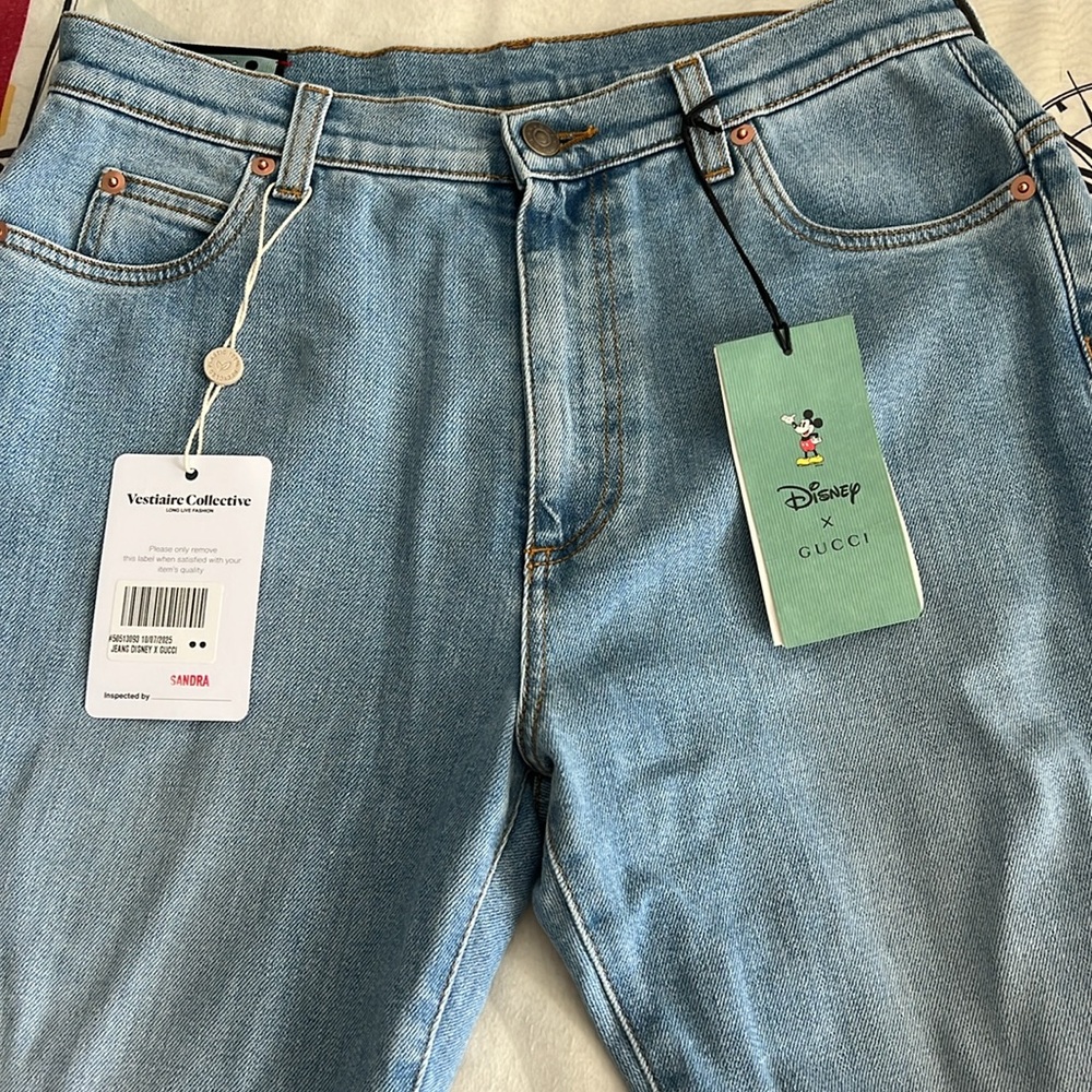 Gucci x Disney Light Blue Denim Jeans - Picture 2 of 5